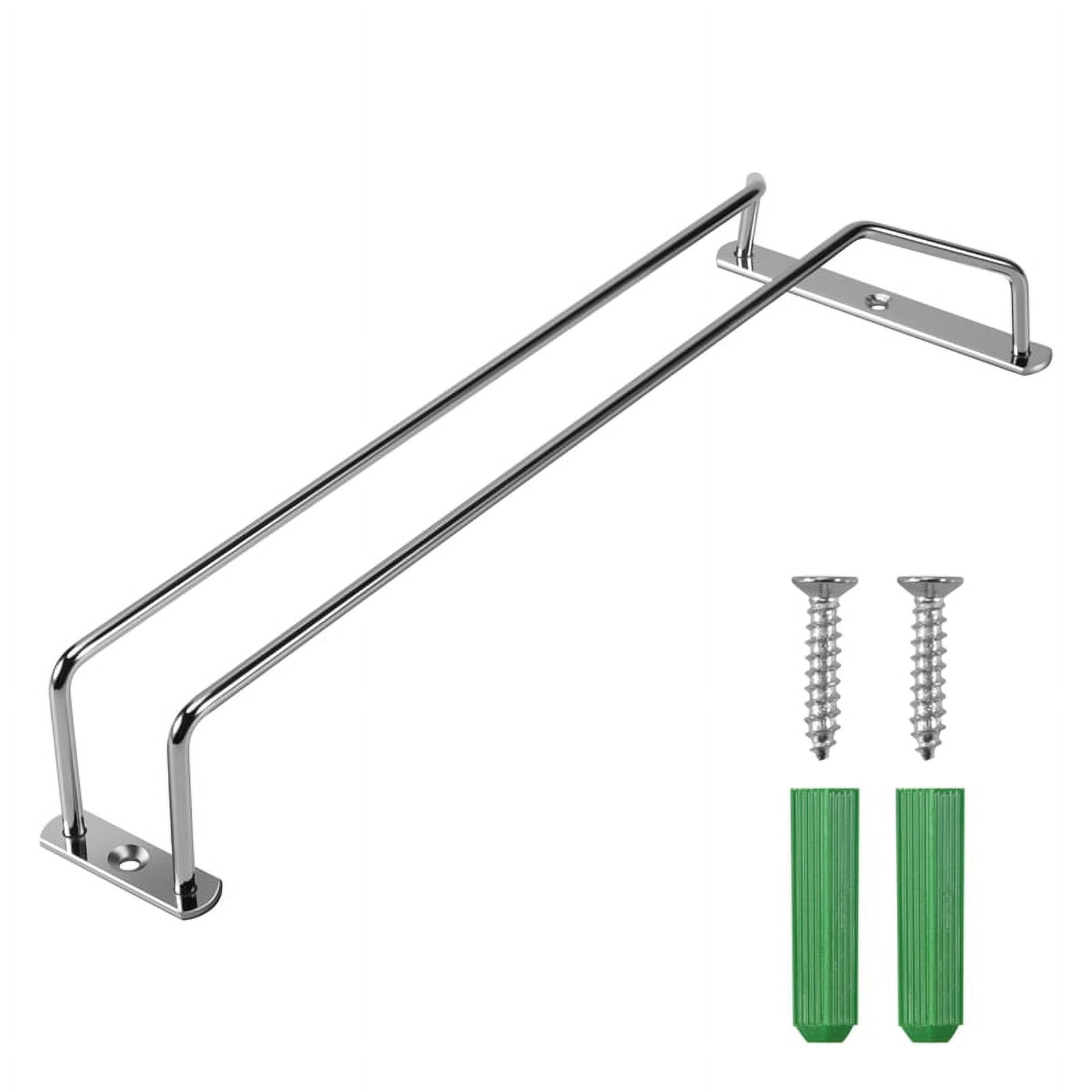 Glass Wine Champagne Cup Hangers Rack Holder with Screws (Silver