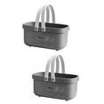 Plastic Storage Basket with Handle Portable Shower Tote Organizer