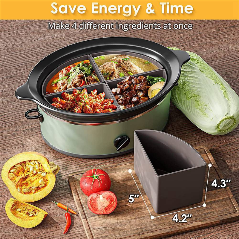 Biudunm Slow Cooker Divider Liner, Silicone Slow Cooker Liner Pot