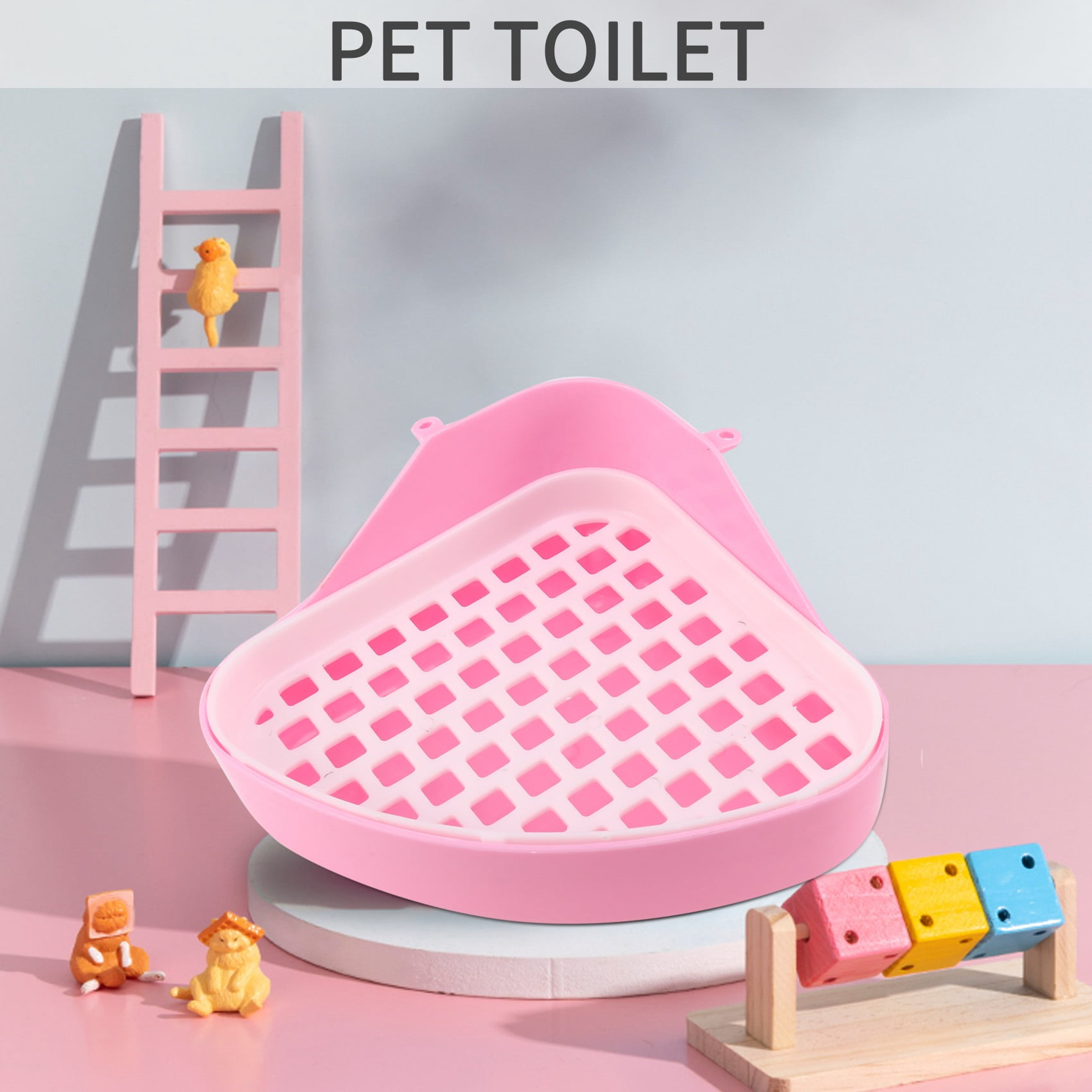 Biudunm Toilet Litter Tray,Small Animal Toilet Corner Potty, Pet Litter