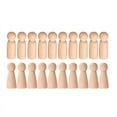 Biudunm Wooden Peg Doll Unfinished Wooden People Plain Blank Bodies