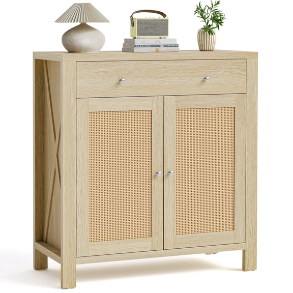 Biuhony Storage Cabinet with Drawer and Door Dining Room Hutch and Buffet Sideboard Wood Console Cabinet