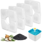 Biutee 4 Pack 84 oz/2.5L Cat Water Fountain Replacement Filters, with Activated Carbon & Resin