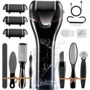 Biutee Foot Callus Remover Electric Foot File Rechargeable Professional Pedicure Tools Foot Care Kit Foot Scrubber for Dry Cracked Hard Dead Skin with 3 Rollers 3 Adjustable Speed
