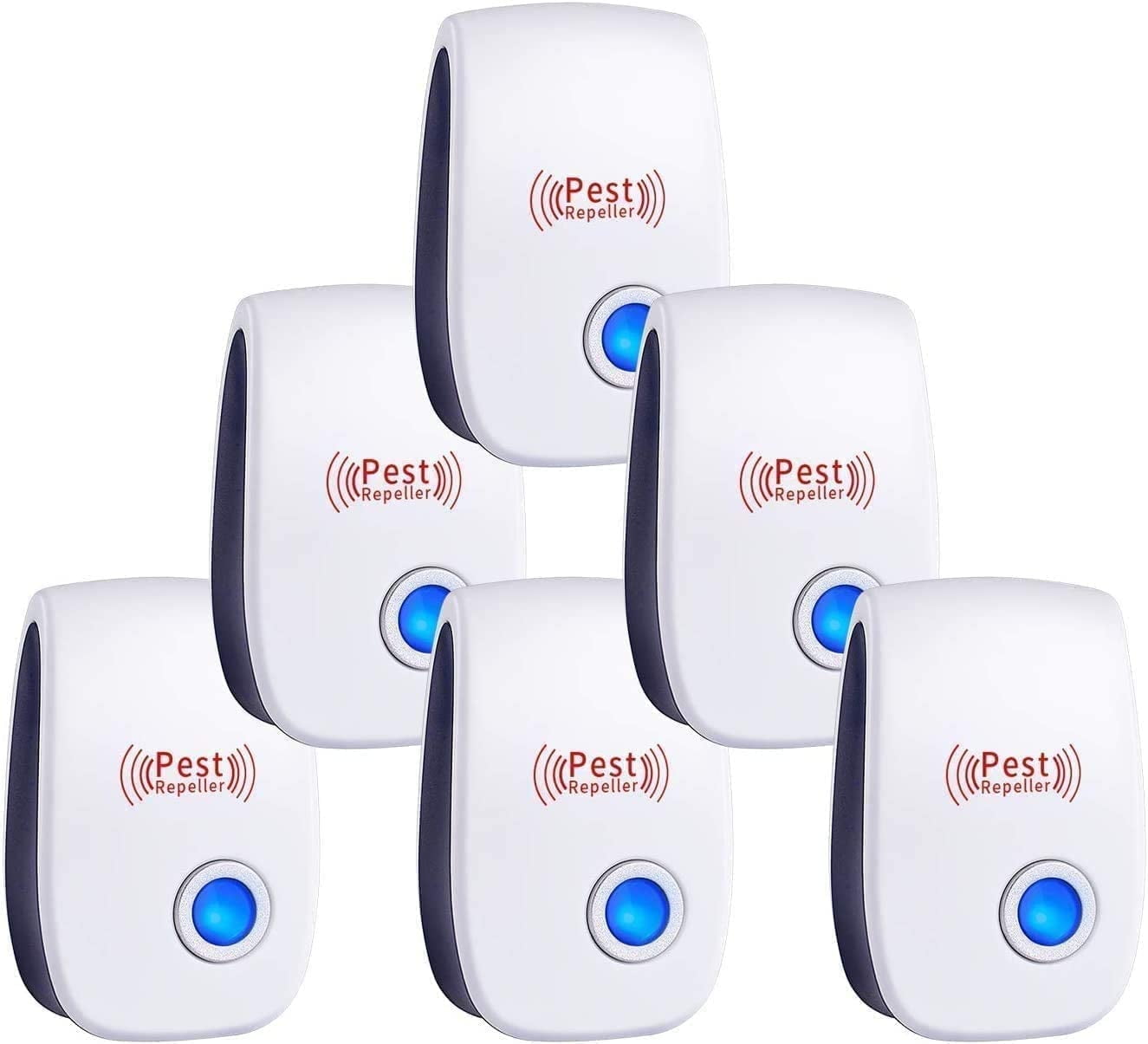 Biutsiun 6Pack Ultrasonic Pest Repeller, Indoor Plugin Defense for Rodents & Bugs