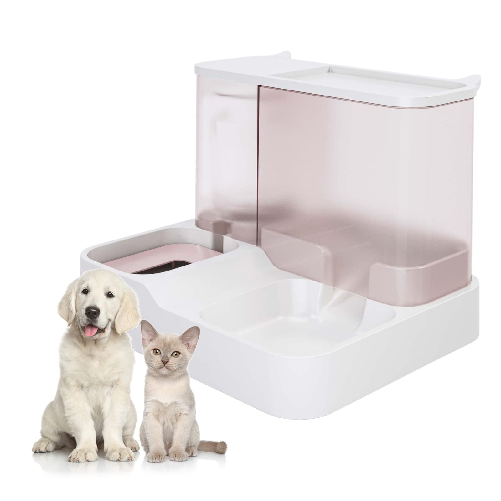 Biutsiun Automatic Pet Feeder, 2in1 Food and Water Bowl Set