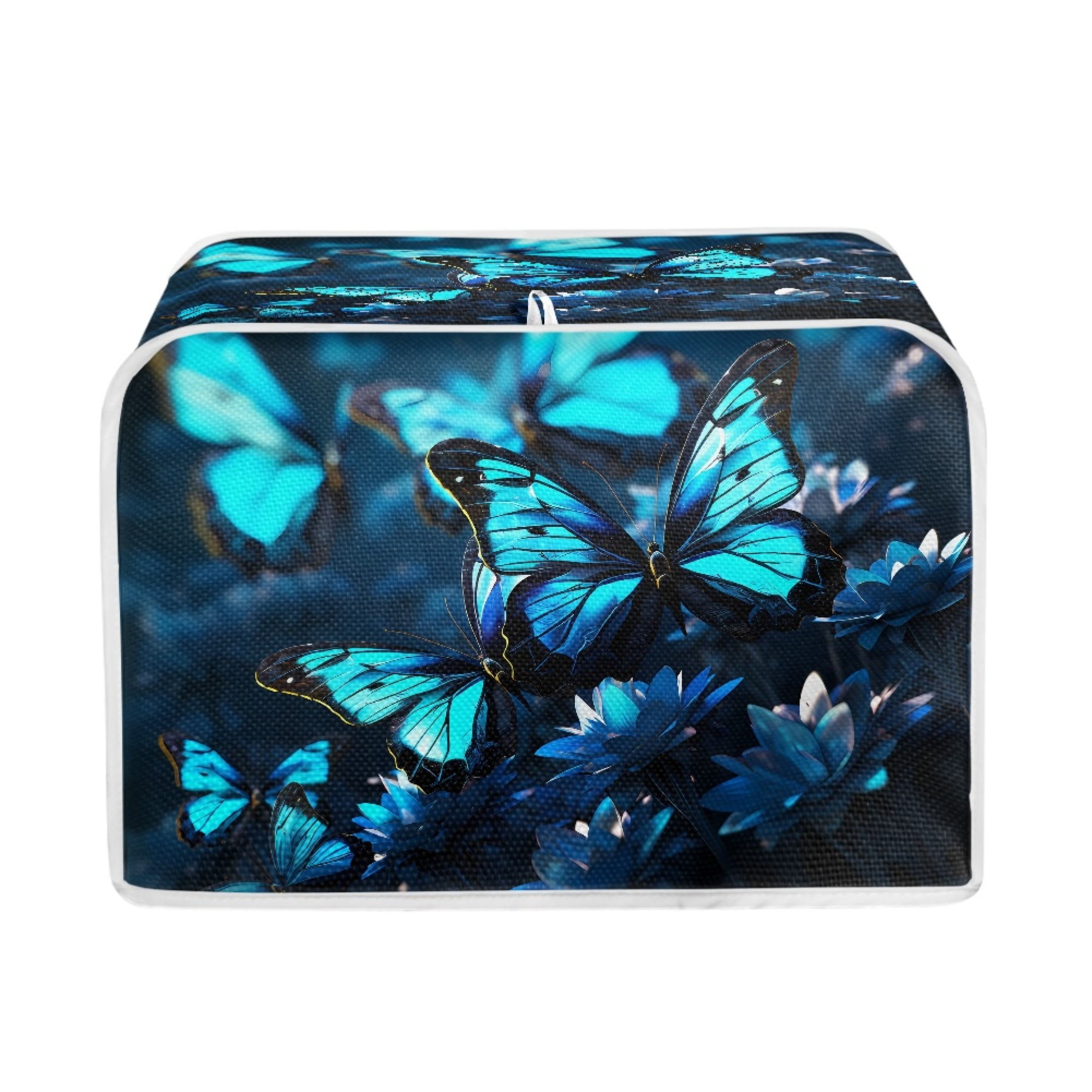 Bivenant Store Butterfly Toaster Oven Covers Polyester Toaster Cover for Four Slice Toaster and