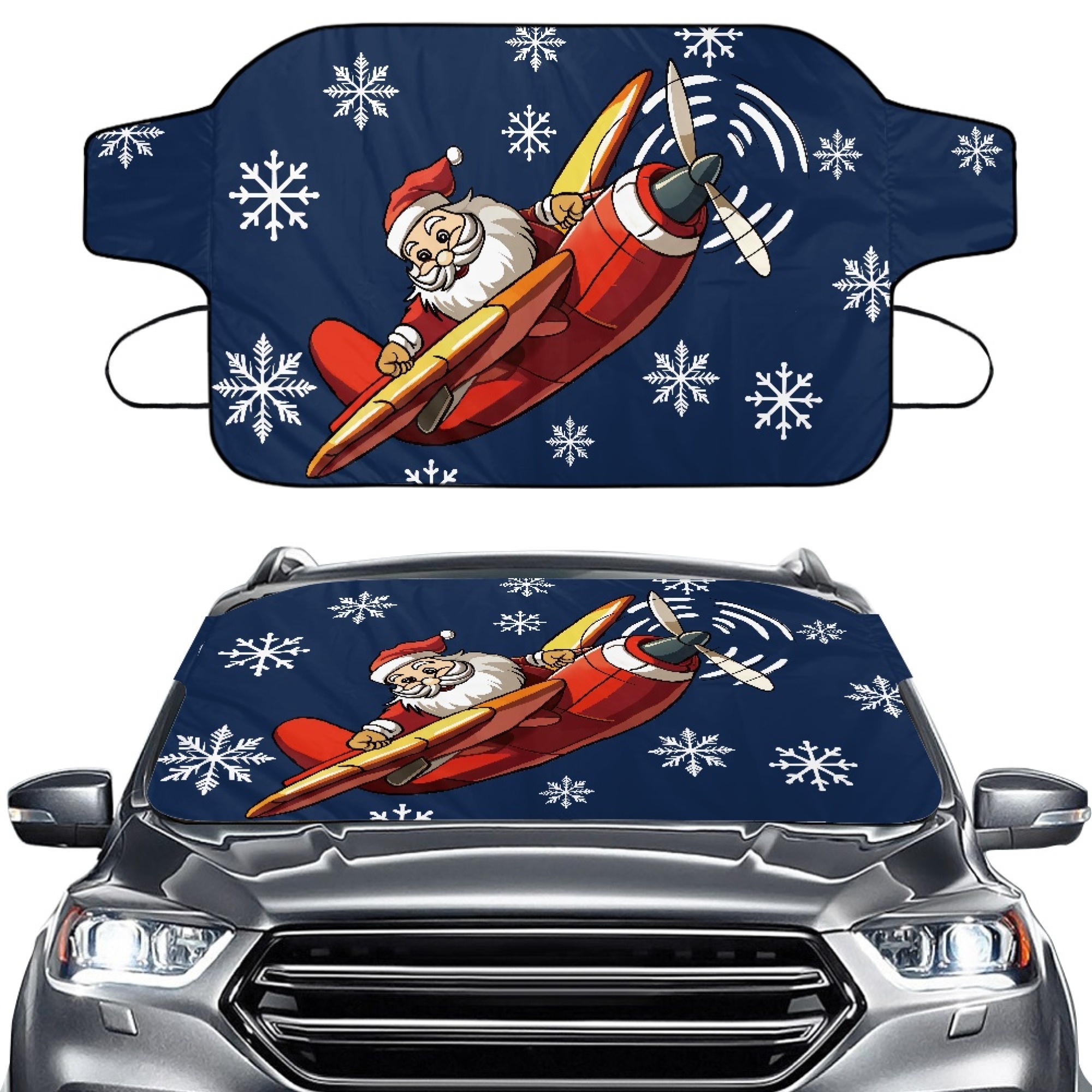 Bivenant Store Christmas Theme Car Windshield Cover,Car Windshield Snow
