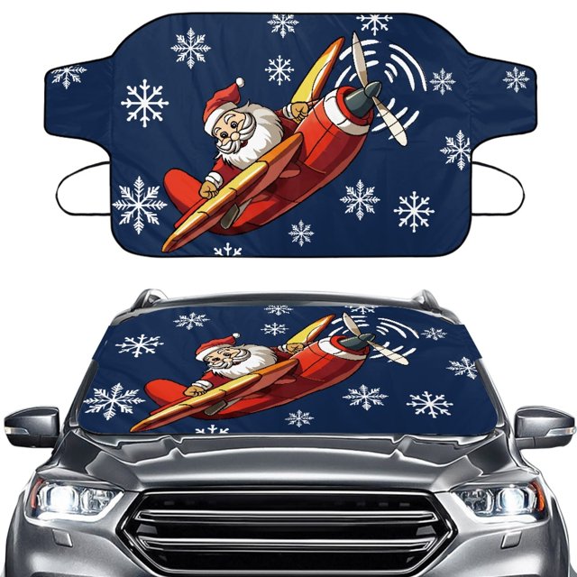 Bivenant Store Christmas Theme Car Windshield Cover,Car Windshield Snow