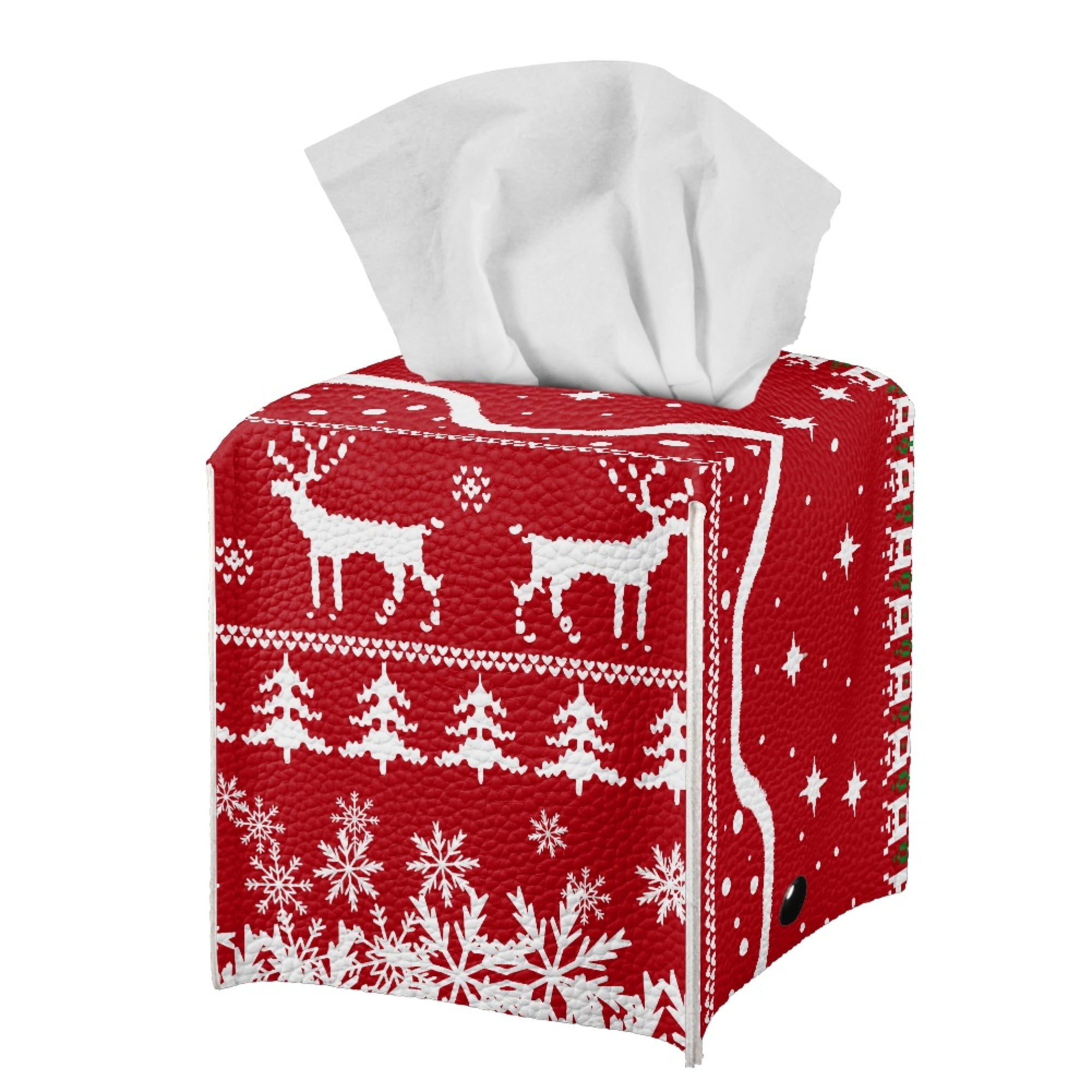 Bivenant Store Christmas Theme Tissue Box Cover Square Tissues Cube Box  Holder Decorative for Bathroom Vanity Countertop/Night Stands/Office Desk