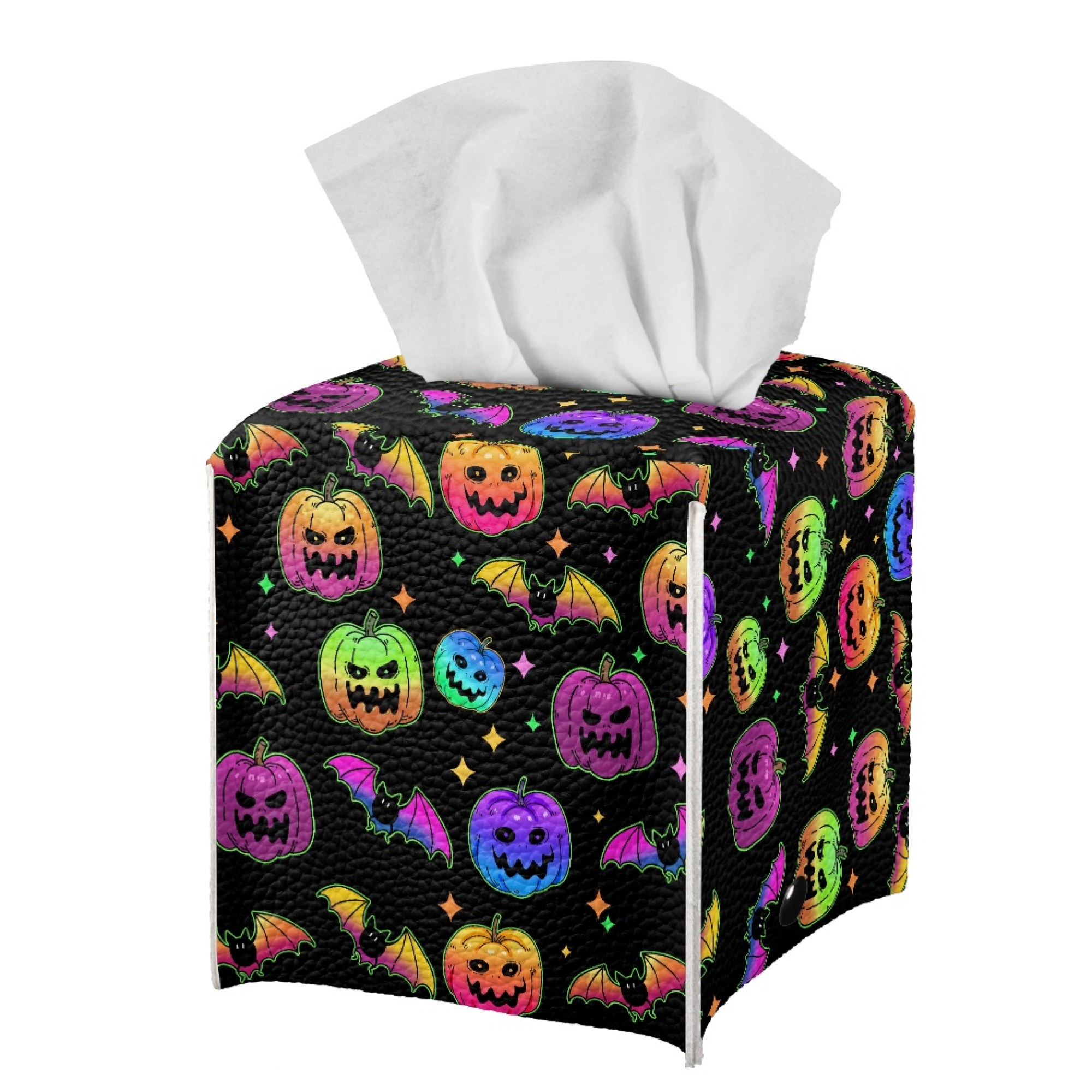 Bivenant Store Halloween Tissue Box Cover,Cartoon Waterproof Tissue Box