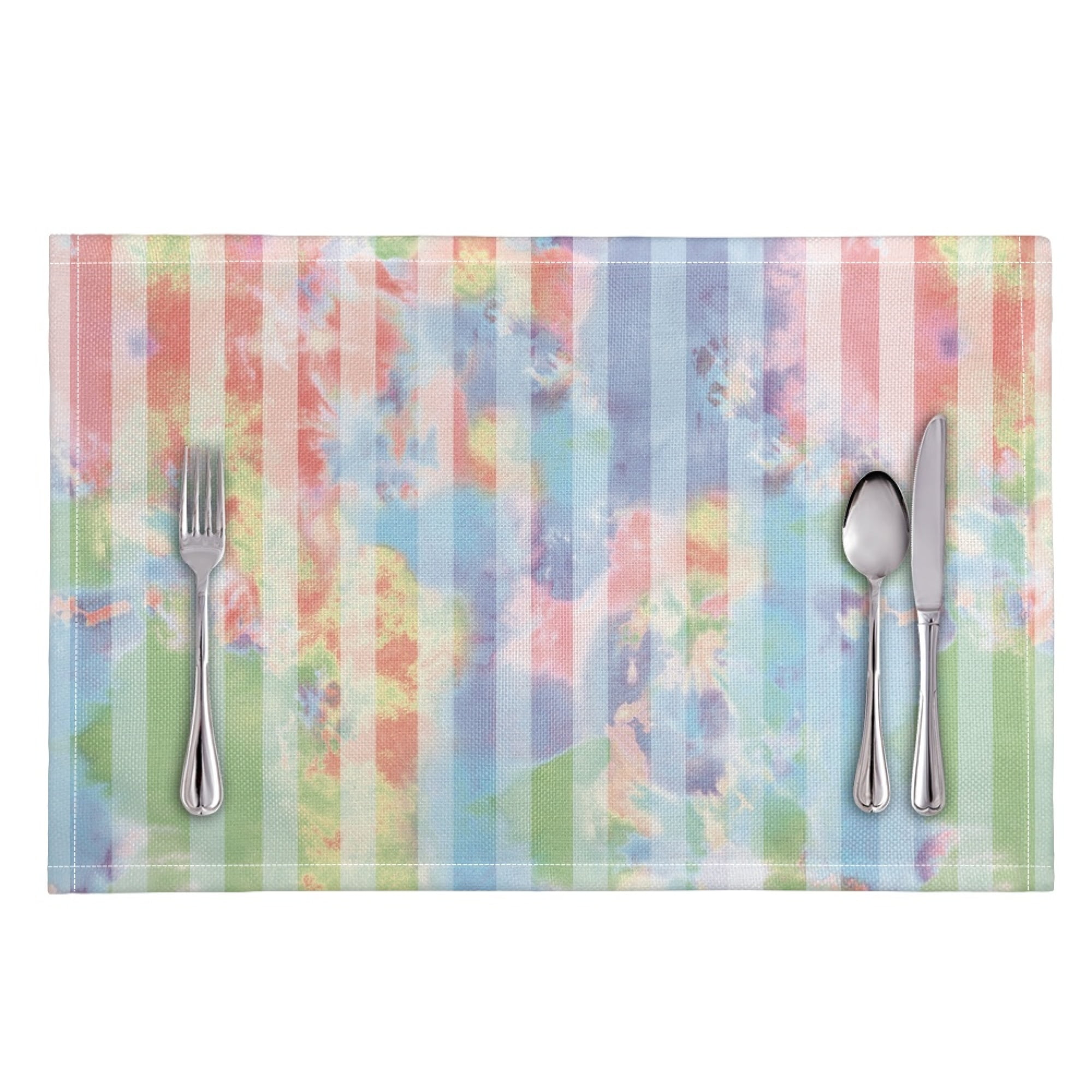 Bivenant Store Home Placemats Tiedye Placemats, HeatResistant Placemats Stain Resistant Anti