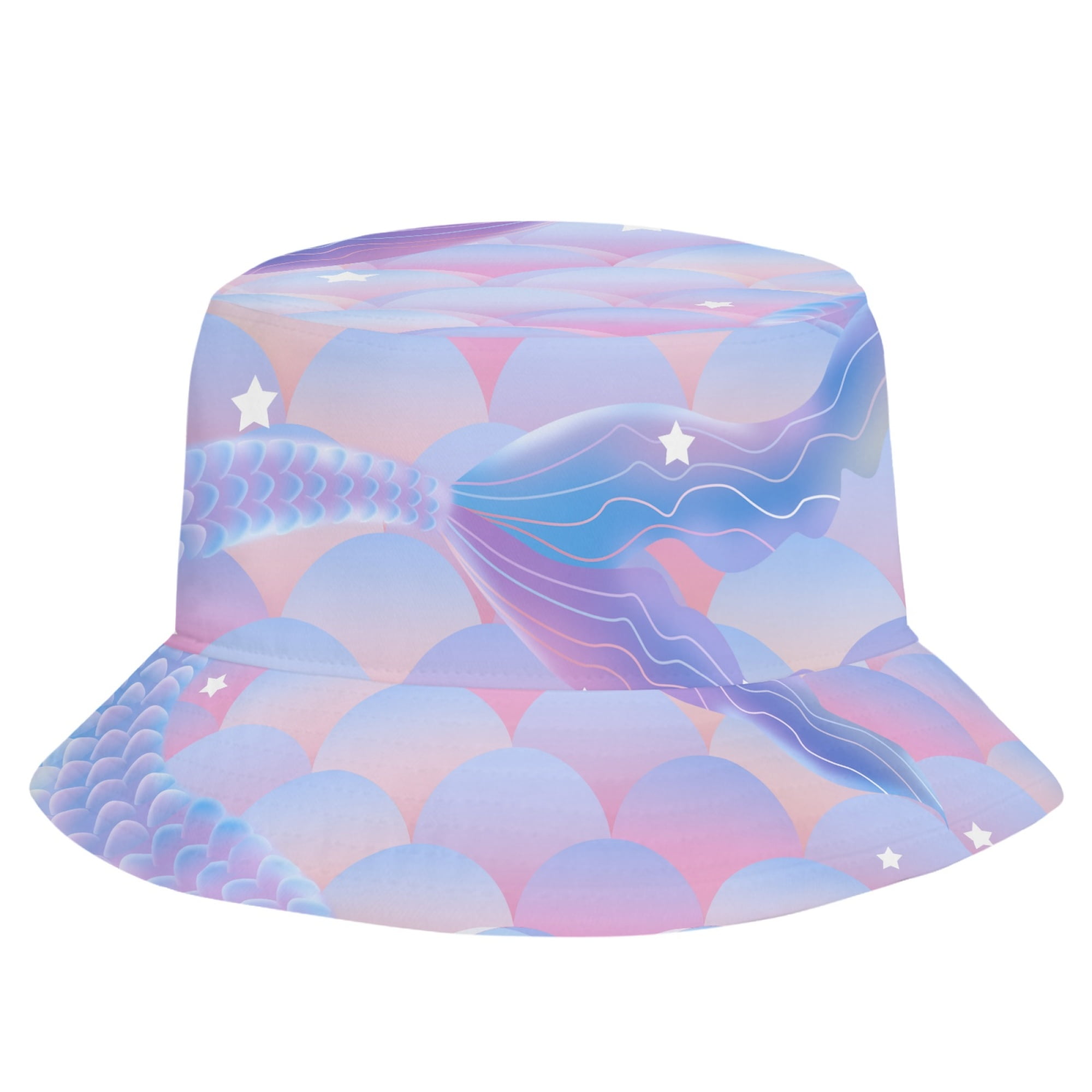 Bivenant Store Mermaid Scales Bucket Hats Sun Beach Hat Unisex Fashion