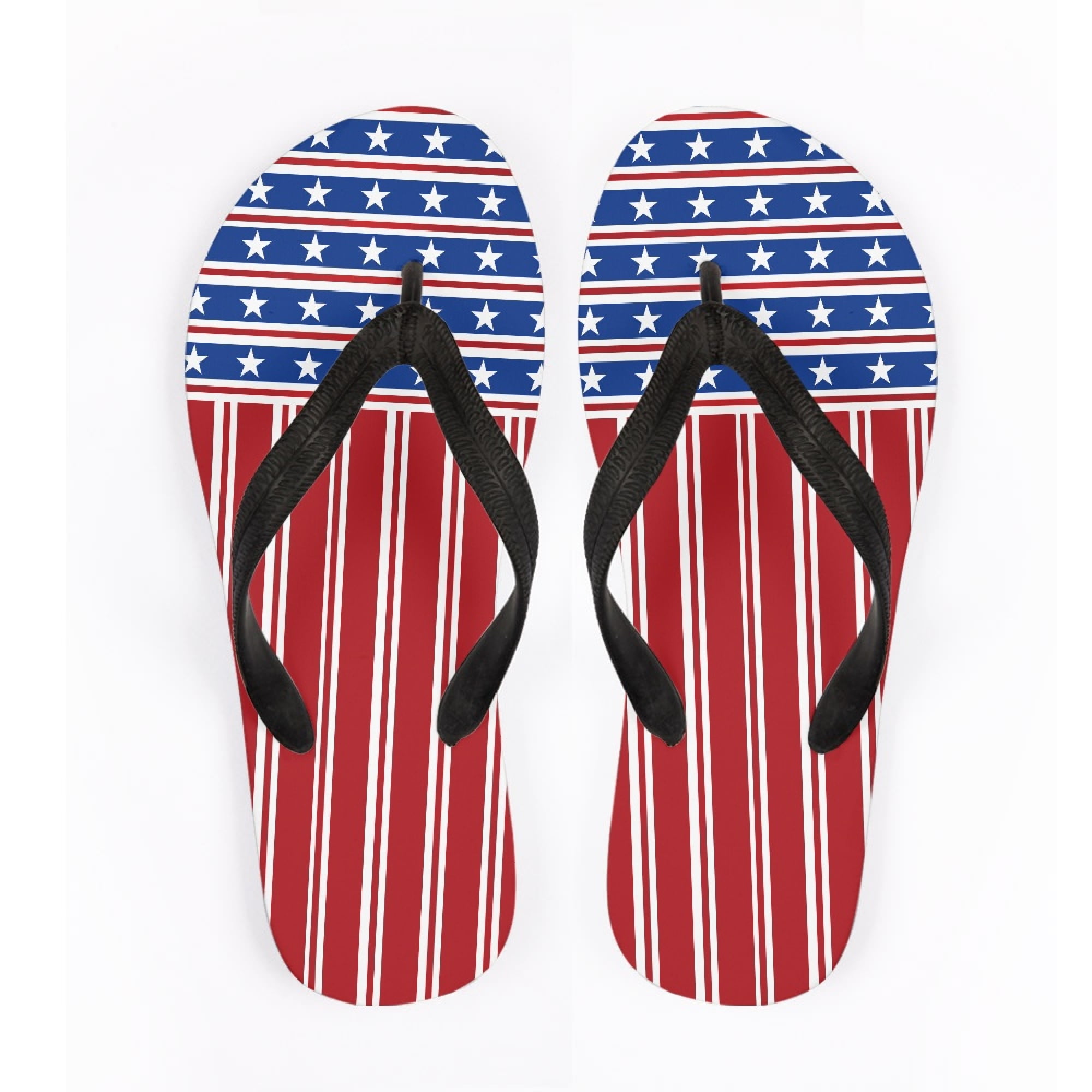 Bivenant Store Women Independence Day American Flag Star Flip Flops Flat  Toe Shoes Sandals Comfort Shoes for Summer 