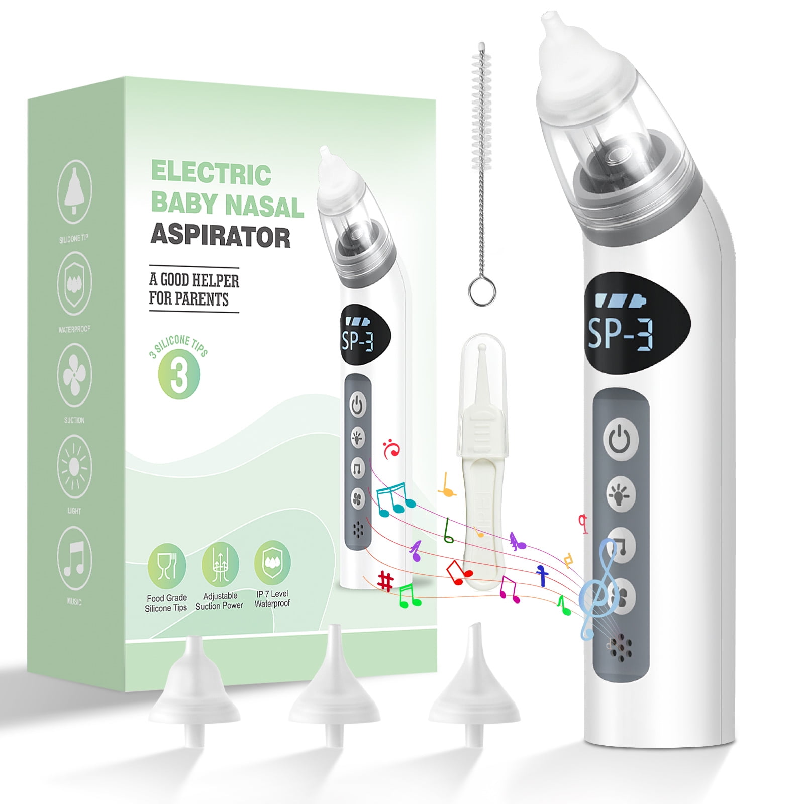 Bivni Baby Nasal Aspirator, IPX7 Waterproof Electric Nasal Aspirator