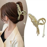 Biweutydys Girls' Heart Advanced Design Gold Elegant Wheats' Ear Clip, Styling Products