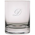 thumbnail image 1 of Bix Script Etched Monogram 11oz StolzleNew York Crystal Rocks Glass Letter D, 1 of 1