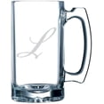 thumbnail image 1 of Bix Script Etched Monogram 25oz Libbey Sports Beer Mug Letter L, 1 of 1