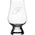 thumbnail image 1 of Bix Script Etched Monogram Glencairn Crystal Whisky Glass Letter F, 1 of 2