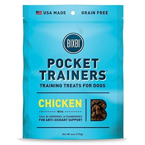 Bixbi Pocket Trainers Grain-Free Chicken Recipe Dog Treats, 6 Oz