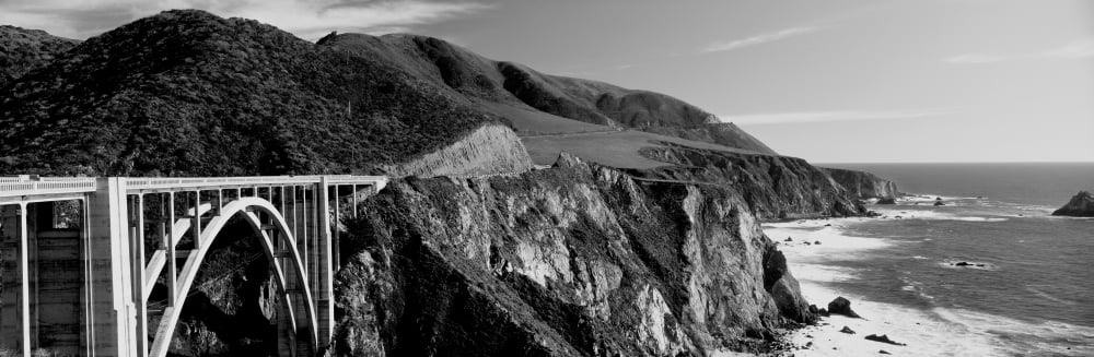 Bixby Creek Bridge Big Sur California USA Canvas Art - Panoramic Images (12 x 36)