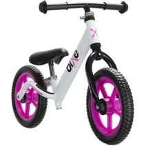 Bixe Aluminum Toddler Balance Bike Lightweight 12” No-Pedal Training Bike for Kids, Pink