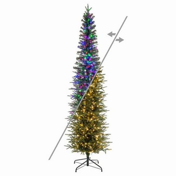 Vickerman K167388LEDCC 10 ft. x 43 in. Bixley Pencil Fir 3 mm 1400CC Christmas Tree