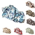 thumbnail image 1 of Bixock 2 Piece Set for Boys,Summer Toddler Clothes Floral Print Short Sleeve Lapel Shirts Loose Shorts Beach Style Outfits for Boys Age 2-12Y Set, 1 of 5