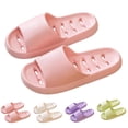 thumbnail image 1 of Bixock Bathroom Shoes for Women,Slippers for Women Solid Color Thick Soft Sole Indoor Home Bedroom Relaxed Casual Shoes, 1 of 6