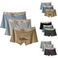 thumbnail image 1 of Bixock Boxer Briefs for Men,Men's Big and Tall Underwear Cotton Breathable Pius Size Solid Color Soft Stretch 3-Pack Briefs, 1 of 4