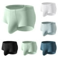 thumbnail image 1 of Bixock Boxer Briefs for Men,Men's Underwear Ice Silk Seamless Solid Color Mid Waist Breathable Soft Briefs, 1 of 5