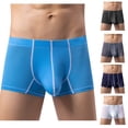 thumbnail image 1 of Bixock Boxer Briefs for Men,Men's Underwear Ice Silk Solid Color Pouch Enhanced Breathable Stretch Briefs, 1 of 6