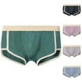 thumbnail image 1 of Bixock Boxer Briefs for Men,Men's Underwear Mid Waist Striped Print Soft Stretch Breathable Briefs, 1 of 5