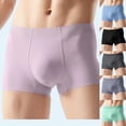 thumbnail image 1 of Bixock Boxer Briefs for Men Underwear Seamless Solid Color Breathable Soft Summer Thin Stretch Briefs, 1 of 6