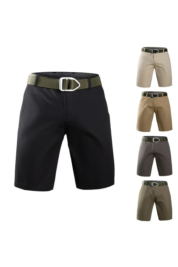 Casual Pant for Men,Short Pants for Men,Men's Solid Color Stretch Chino Pants with Button and Zip Closure Front Pockets Flexible Smart Casual Shorts