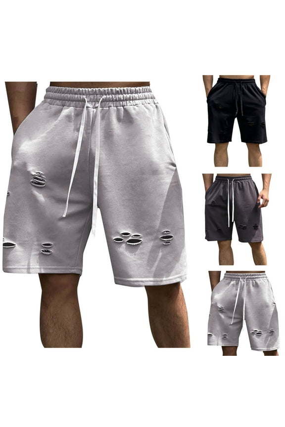 Casual Pant for Men,Short Pants for Men,Men's Solid Color Work Shorts with Pockets and Reinforced Knees Carpenter- Pants