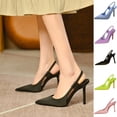 thumbnail image 1 of Bixock Casual Sandals for Women,Womens High Heels Closed Pointed Toe Ankle Strap Pumps Vintage D'Orsay Dress Party Shoes, 1 of 5