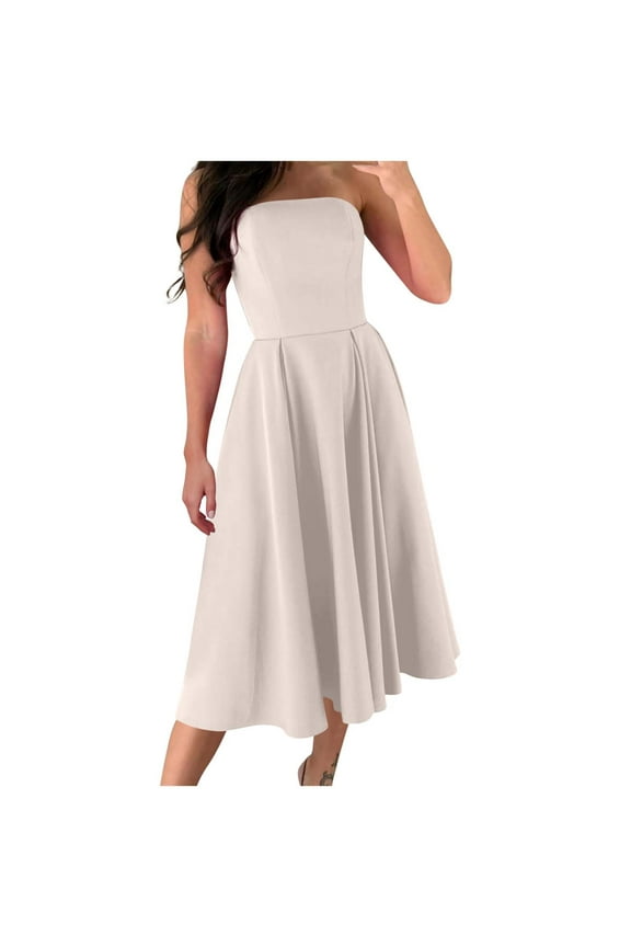 Dresses for Women,Women Oversize Mini Dress,Women's Fashion Casual Solid Color Fold Zipper Sleeveless Pocket Busr Dress for Evening Out or Club Wear Dress