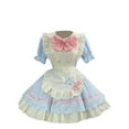 thumbnail image 1 of Bixock Dresses for Women,Women Oversize Mini Dress,Women's Stylish Maid Uniform Short Sleeve Collared Knee-Length Dress for Role Playing Dress, 1 of 3