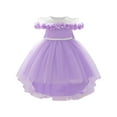 thumbnail image 1 of Bixock Fall and Winter Clothes,Toddler Girls Dresses,One Year Old Baby Skirt Baby Short Sleeved Sleeve Mesh Three-dimensional Flower Swallowtail Skirt Princess Skirt Bow Dress, 1 of 5