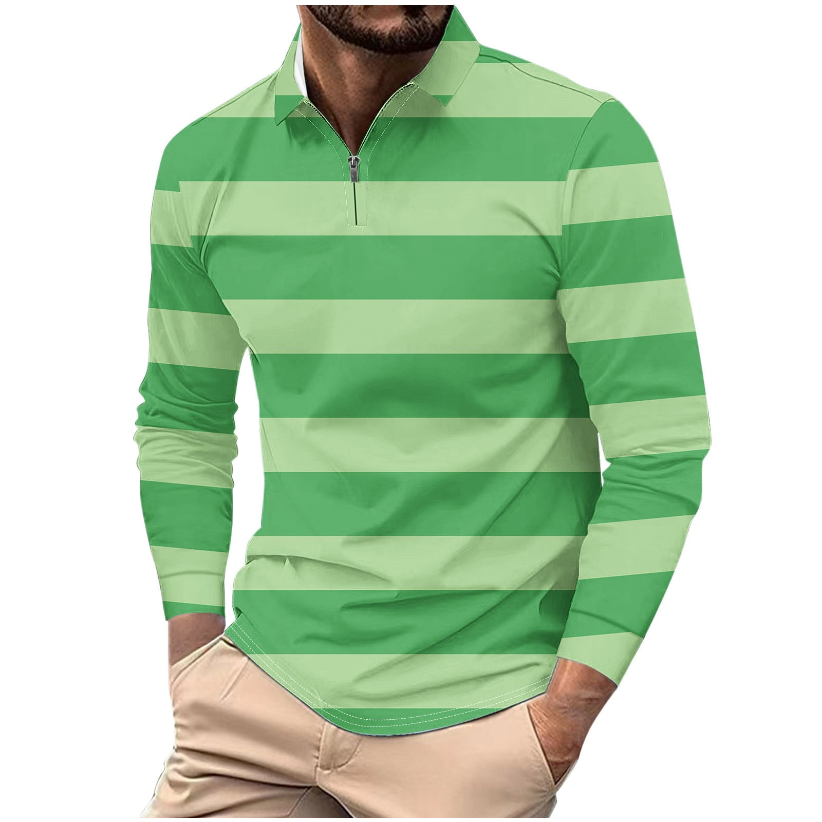 Bixock Casual Tops for Men,Blouse for Men,Men Casual Tops Striped Print ...