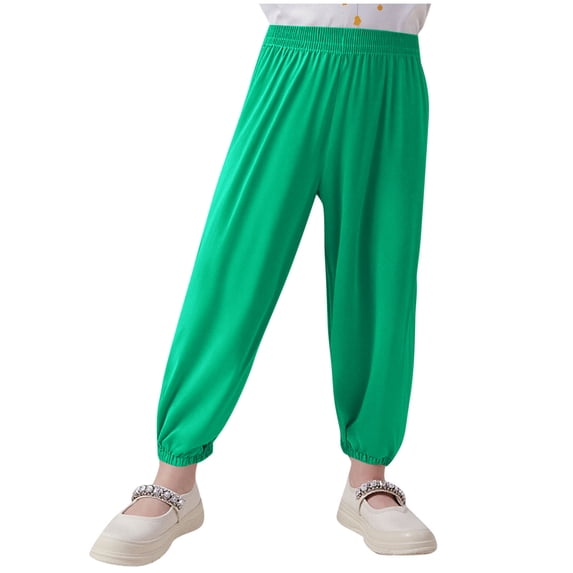 Bixock Fall/Winter Toddler Girls Sweatpants,Girls Clothes,Kids Pants Cotton Bottoms Elastic Waist Outer Pants for Kids 2-12Years