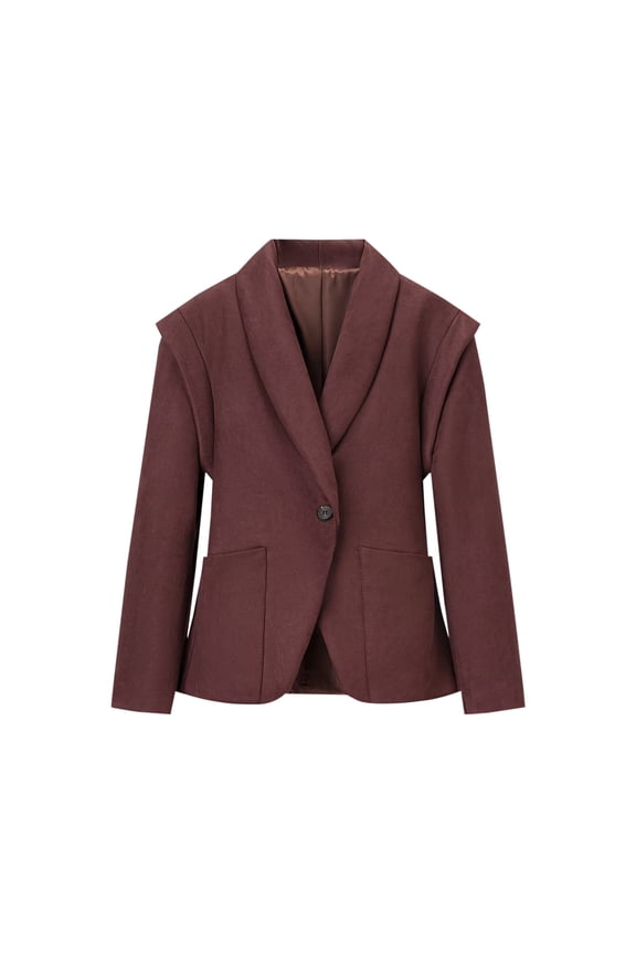 Fall Women Trench Coats Jackets,Women Pea Coats,Women’s Outerwear Jackets Solid Color Blazer Long Sleeve Button Casual Lapel Collar Modern Outerwear Jackets