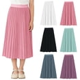thumbnail image 1 of Bixock Toddler Girls Pleated Skirt Print Elastic Waist A Line Dress Layered Casual Skirt Loose Soft Breathable Vacation Beach Daily Wear Kids Clothes, 1 of 6