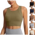thumbnail image 1 of Bixock High Support Sports Bras for Women Solid Color Integrated Yoga Tank Top Built In Fixed Padding Shock Proof for Fitness Exercise Bra, 1 of 4