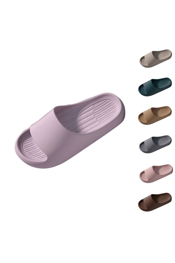 House Slippers for Women,Bathroom Sandals for Women Solid Color with Footbed for Bathroom and Indoor Home Sandals