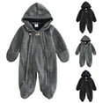 thumbnail image 1 of Bixock Kids Fall Winter Clothes,Toddler Boys and Girls Rompers,Newborn Baby Boy and Girl Composite Woolen Outerwear Hooded Hooded Crawling Suit Jumpsuit, 1 of 5
