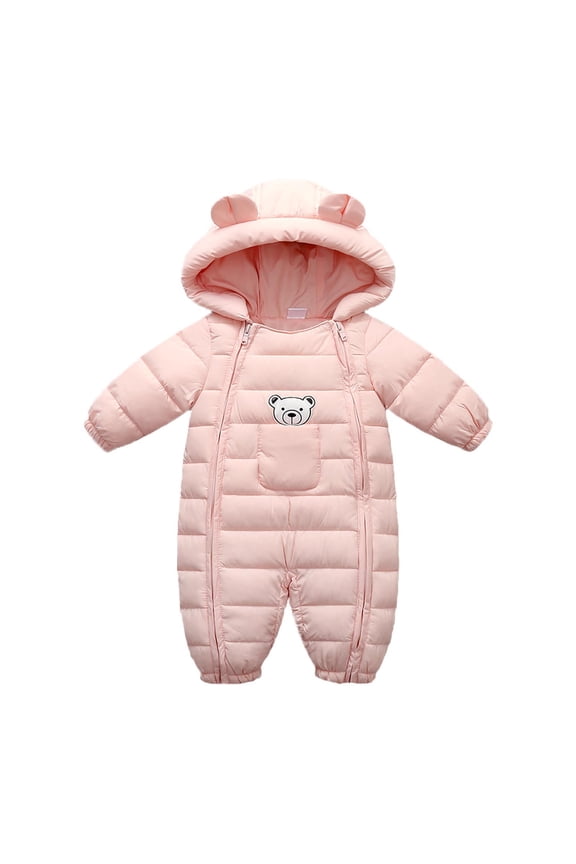 Kids Fall Winter Clothes,Toddler Boys and Girls Rompers,Winter Newborn Baby Boys and Girls Plus Velvet Thick Warm Jumpsuit Coat