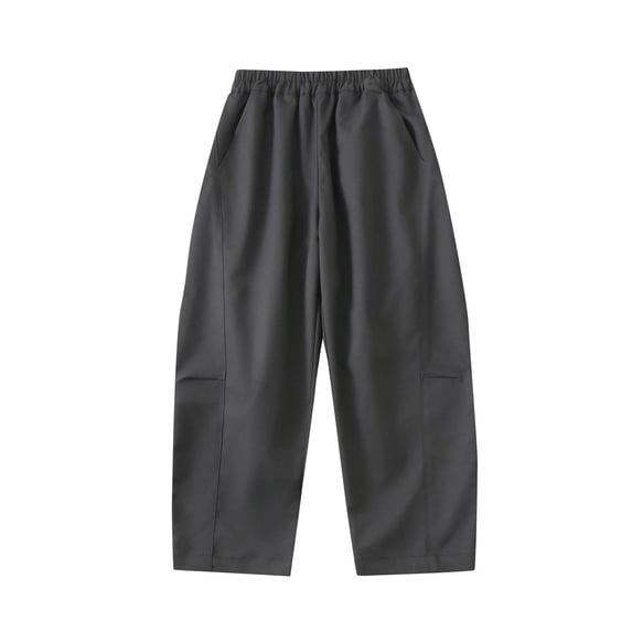 Bixock Fall/Winter Toddler Boys Sweatpants,Boys Workout Pants,Kids Drop Crotch Cargo Pants Bottoms Elastic Waist Side Pockets Warm Outer Pants for Kids 3-15Years