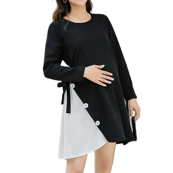 Bixock Maternity Dress,Women Casual Dress,Pregnant Women's Summer Clothing Patchwork Loose Oversized Dress Pregnant Women's Dress